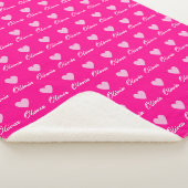 Couverture Sherpa Heart Pattern Blanket for Girls – Personalized (3/4)