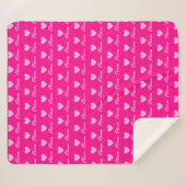 Couverture Sherpa Heart Pattern Blanket for Girls – Personalized (Devant (Horizontal))