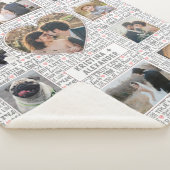 Couverture Sherpa Heart Photo Collage True Love Valentine ou Mariage (3/4)