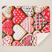 Couverture Sherpa Heart shaped cookies icing for Valentine's day del (Devant (Horizontal))