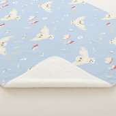 Couverture Sherpa Hedwig Owl Post Letters and Books Pattern (3/4)