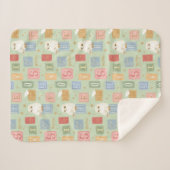 Couverture Sherpa Hedwig Post Letter Block Pattern (Devant (Horizontal))
