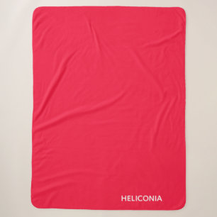 Couverture Sherpa Heliconia red color