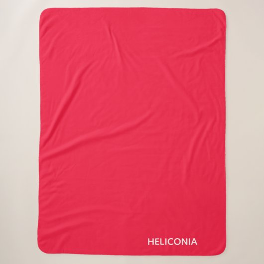 Couverture Sherpa Heliconia red color (Devant)