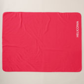 Couverture Sherpa Heliconia red color (Devant (Horizontal))