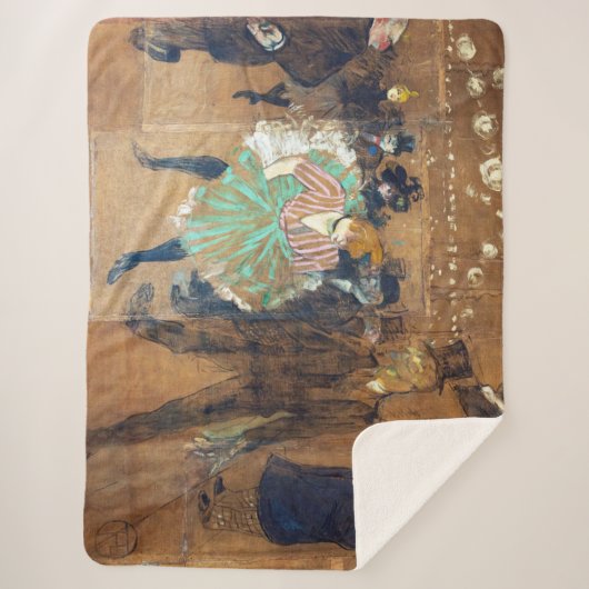 Couverture Sherpa Henri de Toulouse-Lautrec - Danse à la Rouge (Devant)