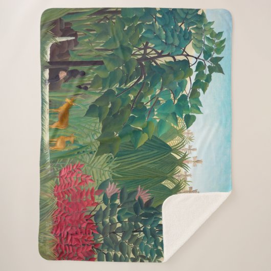 Couverture Sherpa Henri Rousseau - La cascade (Devant)