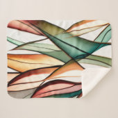 Couverture Sherpa Herbe aux vitraux (Devant (Horizontal))