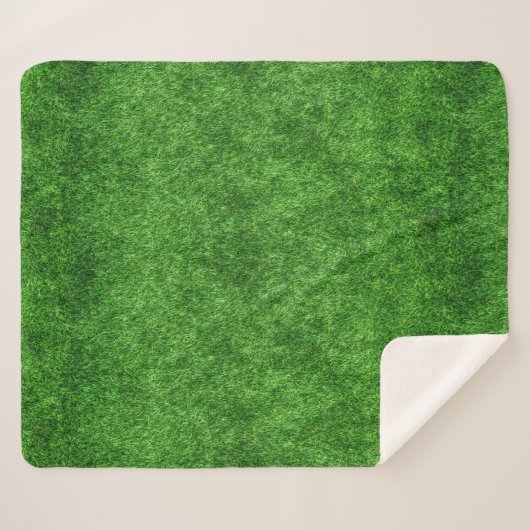 Couverture Sherpa Herbe verte (Devant (Horizontal))