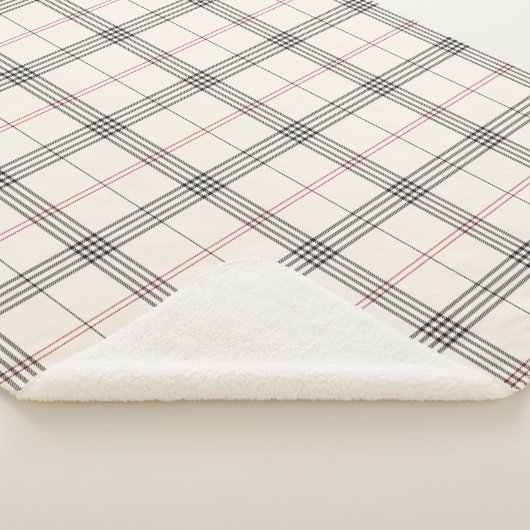 Couverture Sherpa HERITAGE | Neutral Tartan Pattern (3/4)