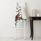 Couverture Sherpa Hermite Grive Audubon Oiseau aux baies rouges (En situation)