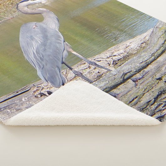 couverture sherpa Héron bleu (3/4)