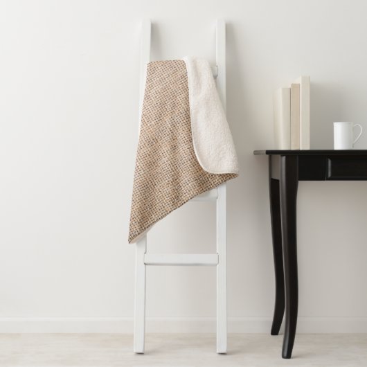 Couverture Sherpa Hessian sac, tissé texture arrière - plan. (En situation)