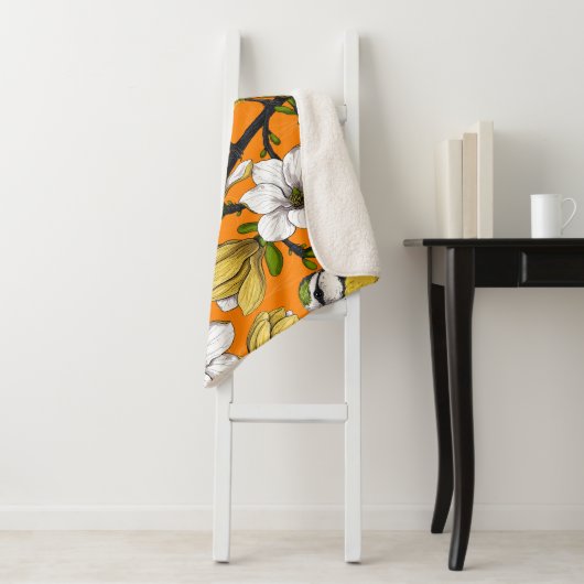 Couverture Sherpa Heure du printemps en jaune (En situation)