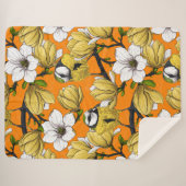 Couverture Sherpa Heure du printemps en jaune (Devant (Horizontal))