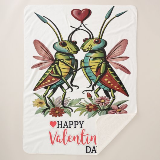 Couverture Sherpa Heureuse Sainte-Valentin (Devant)