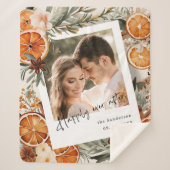 Couverture Sherpa Heureux Jamais après Boho Mariage de vacances d'hi (Devant)