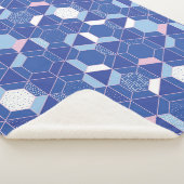 Couverture Sherpa Hexagons, triangles : motif abstrait géométrique. (3/4)