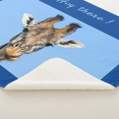 Couverture Sherpa Hey là drôle Giraffe photo avec texte (3/4)