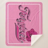 Couverture Sherpa Hibiscus blanc (Devant)