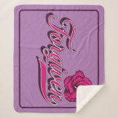 Couverture Sherpa Hibiscus blanc (Devant)