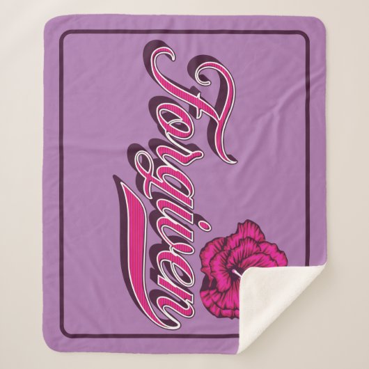 Couverture Sherpa Hibiscus blanc (Devant)