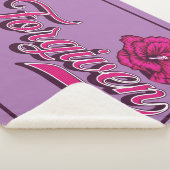 Couverture Sherpa Hibiscus blanc (3/4)