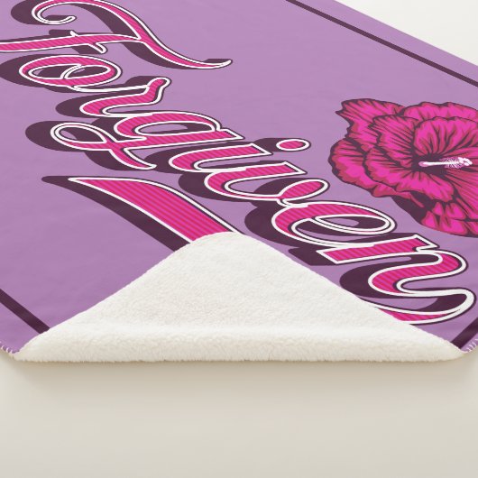Couverture Sherpa Hibiscus blanc (3/4)