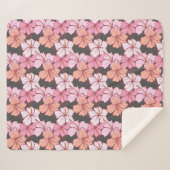 Couverture Sherpa Hibiscus flower (Devant (Horizontal))