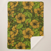 Couverture Sherpa hibiscus jaune (Devant)