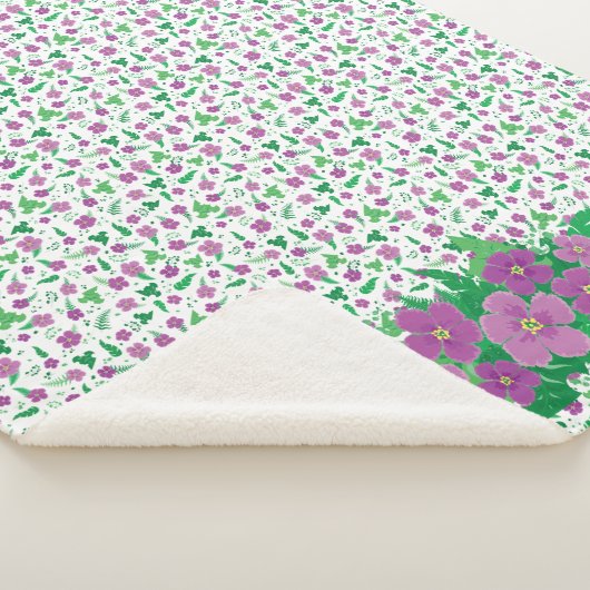 Couverture Sherpa Hibiscus pourpre (3/4)