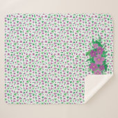 Couverture Sherpa Hibiscus pourpre (Devant (Horizontal))