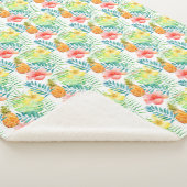 Couverture Sherpa Hibiscus tropical Ananas (3/4)