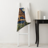 Couverture Sherpa Hibou dans le jardin style William Morris (En situation)