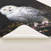 Couverture Sherpa Hibou des neiges majestueux d'hiver (3/4)