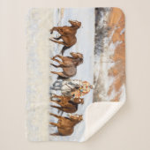 Couverture Sherpa Hideout Horse Ranch, Wrangler et Horse (Devant)