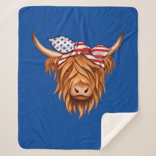 Couverture Sherpa Highland Cow (Devant)