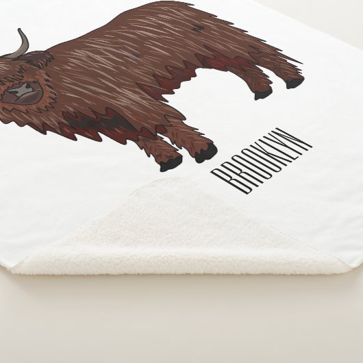 Couverture Sherpa Highland cow (3/4)