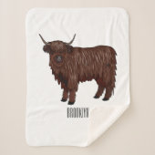 Couverture Sherpa Highland cow (Devant)