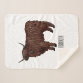 Couverture Sherpa Highland cow (Devant (Horizontal))