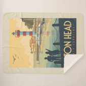 Couverture Sherpa Hilton Head | Caroline du Sud (Devant (Horizontal))
