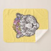 Couverture Sherpa Hippie de léopard chic (Devant (Horizontal))