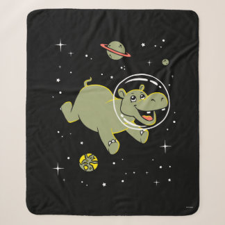 Couverture Sherpa Hippo Animaux Dans L'Espace