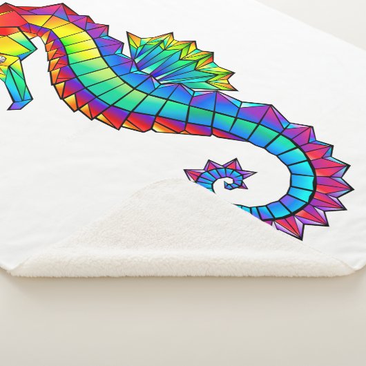 Couverture Sherpa Hippocampe polygonal arc-en-ciel (3/4)