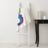 Couverture Sherpa Hippocampe polygonal arc-en-ciel (En situation)