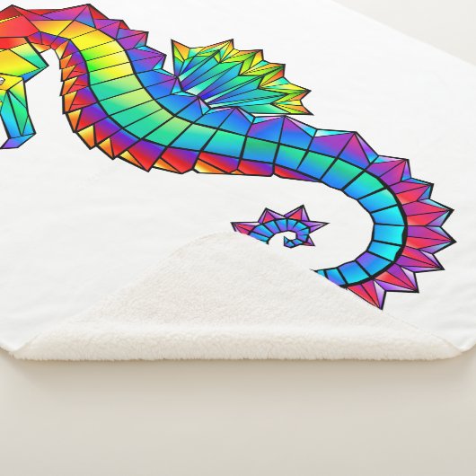 Couverture Sherpa Hippocampe polygonal arc-en-ciel (3/4)