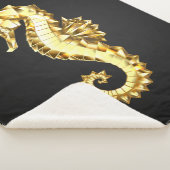 Couverture Sherpa Hippocampe Polygonal Or (3/4)