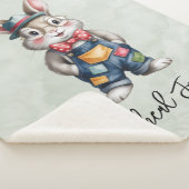 Couverture Sherpa Hipster Bunny Boy Baby Shower Gift (3/4)