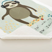 Couverture Sherpa Hipster Sloth | Rollin' Avec Mes Jams Lents (3/4)