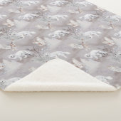 Couverture Sherpa Hivernal Renard arctique Chouette des neiges North (3/4)